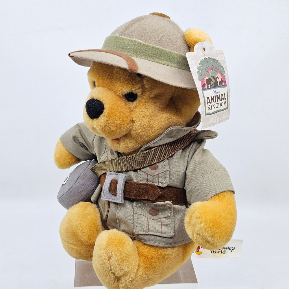 Disney Animal Kingdom Winnie the Pooh Safari Plush 8 inch NWT Walt Disney World